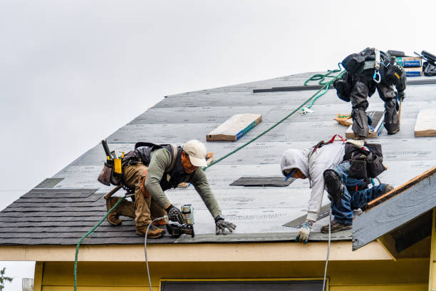 Professional Roofing technician working in Union, NH